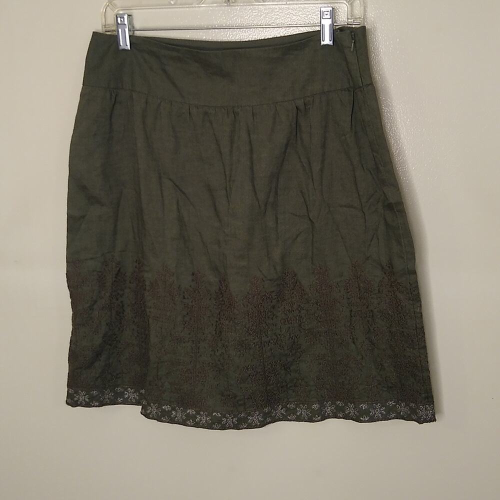 J.jill women's size 8 green gray Skirt. Career